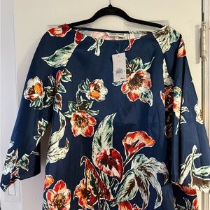 Floral Navy Top